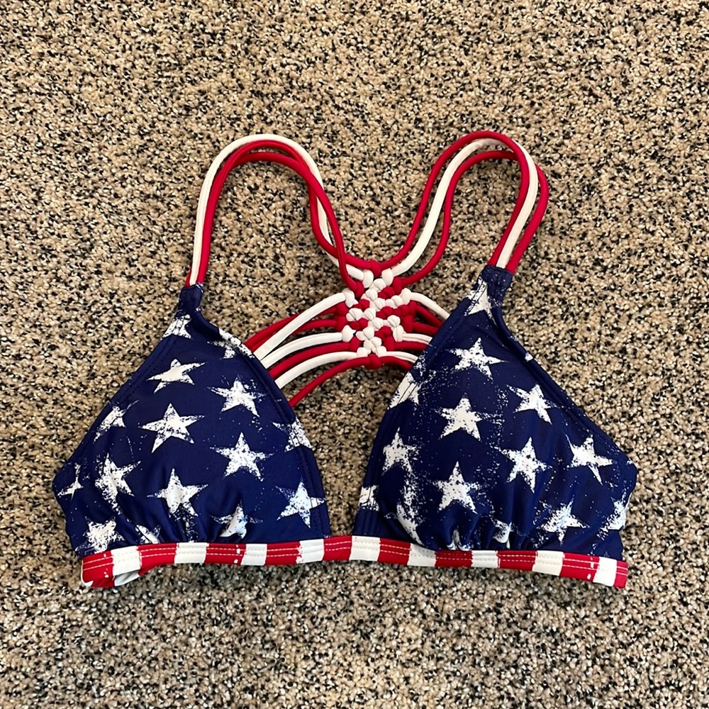 American Flag Swimsuit Top